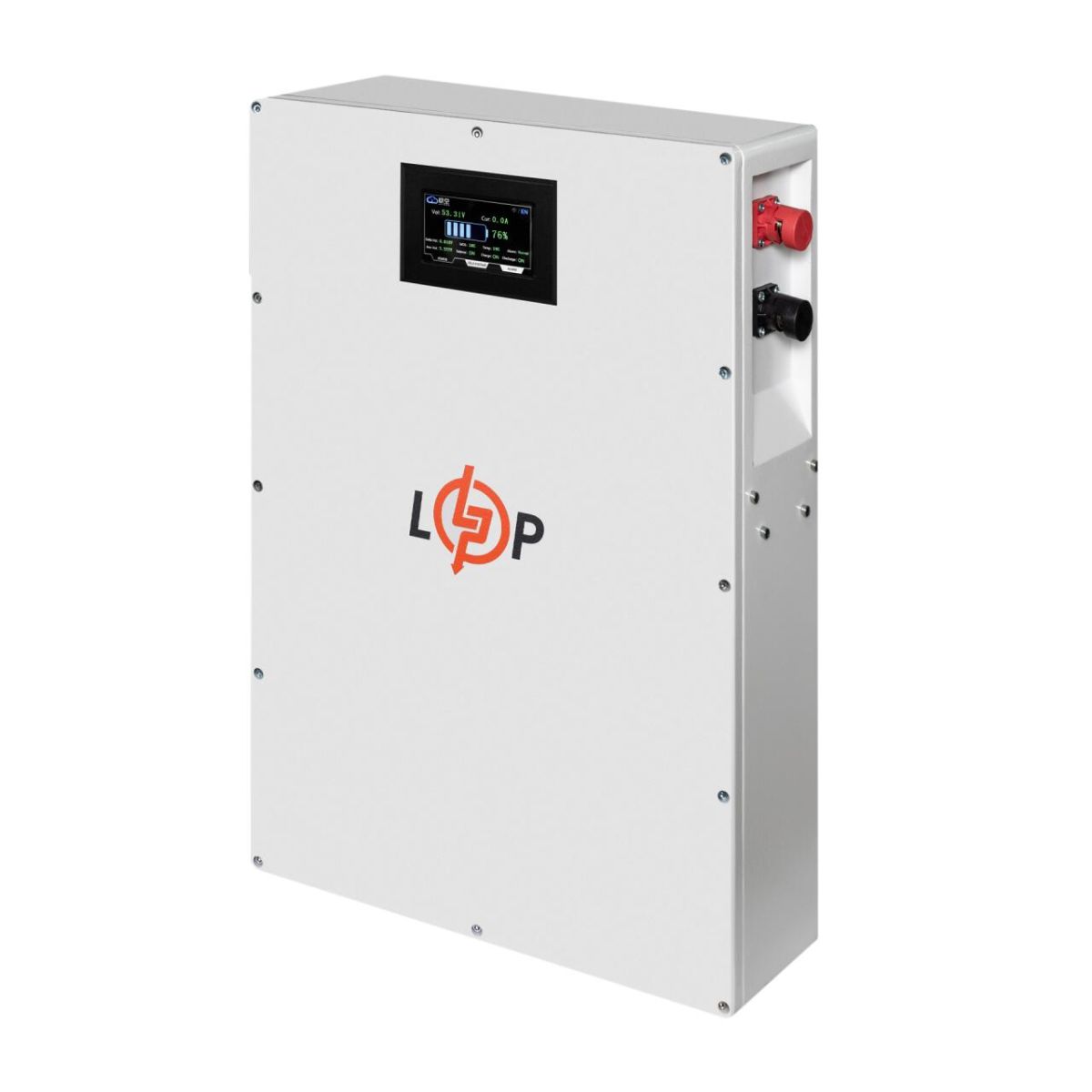 Акумулятор LP LiFePO4 51,2V - 100 Ah (5120Wh) (BMS 100A/50А) метал LCD Smart RS485/CAN JK настінний