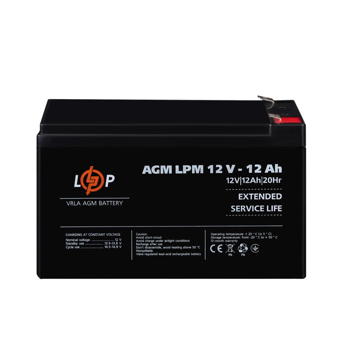 Акумулятор AGM LPM 12V - 12 Ah