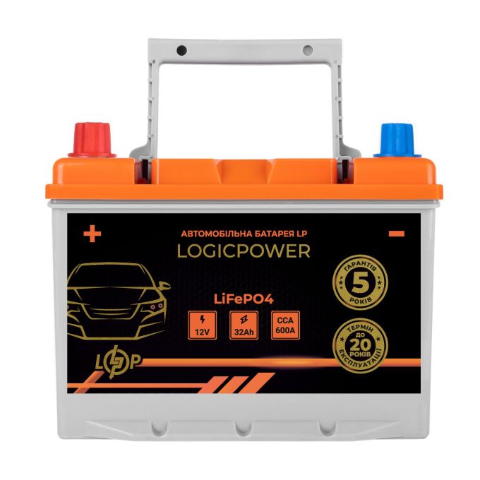 Автомобільний літієвий акумулятор LP LiFePO4 12V - 32 Ah (+ зліва) BMS 600А
