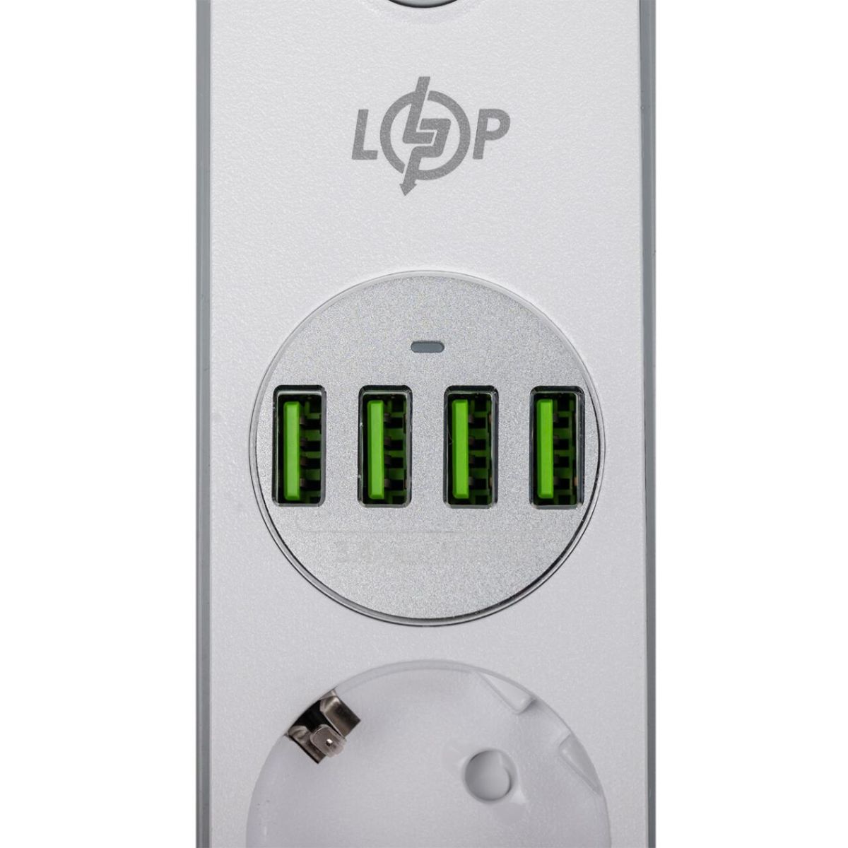 Мережевий фільтр (подовжувач) LP F24U4 (4x230V-2500W, 4xUSB-5V/3,4A 17W Auto Max)