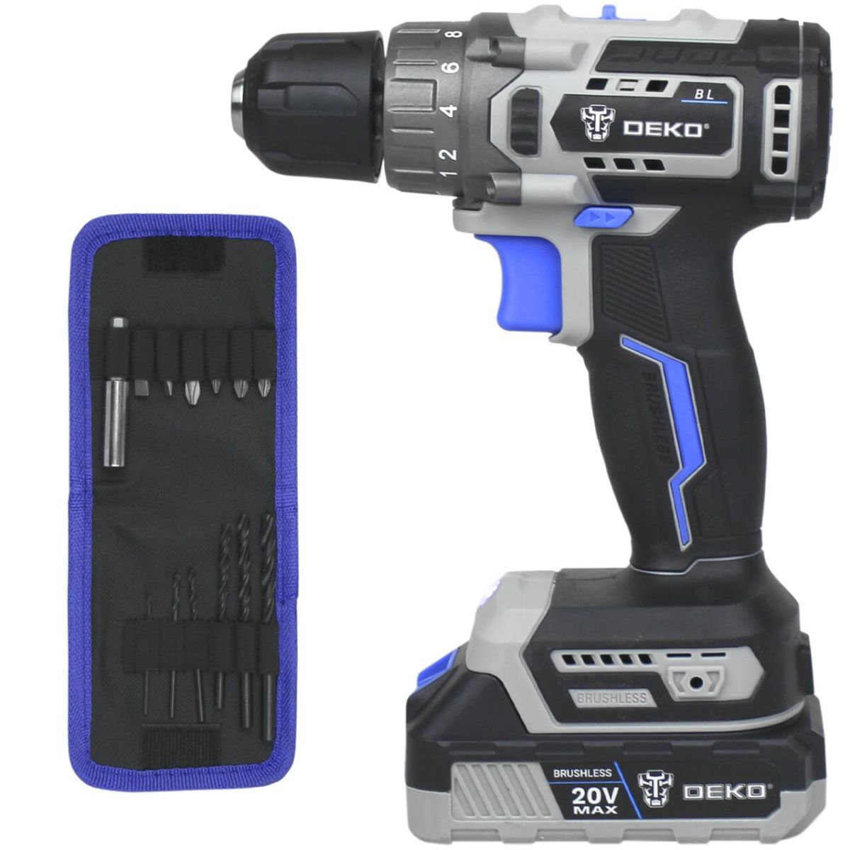 Акумуляторний безщітковий шуруповерт (дриль) DEKO 15924