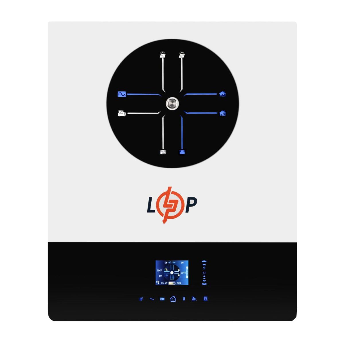 Гібридний сонячний інвертор (ДБЖ) LPW-MAXII-ULTRA 11000VA (11000Вт) 48V 150A MPPT 90-450V ON-OFF GRID