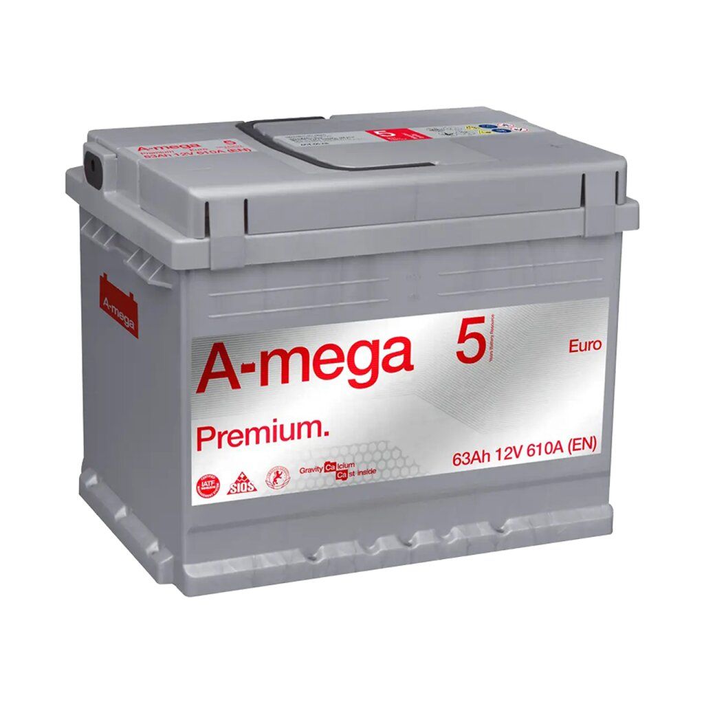 Акумулятор авто Мегатекс A-mega Premium (M5) 6СТ-63-А3 (прав) euro ТХП 610