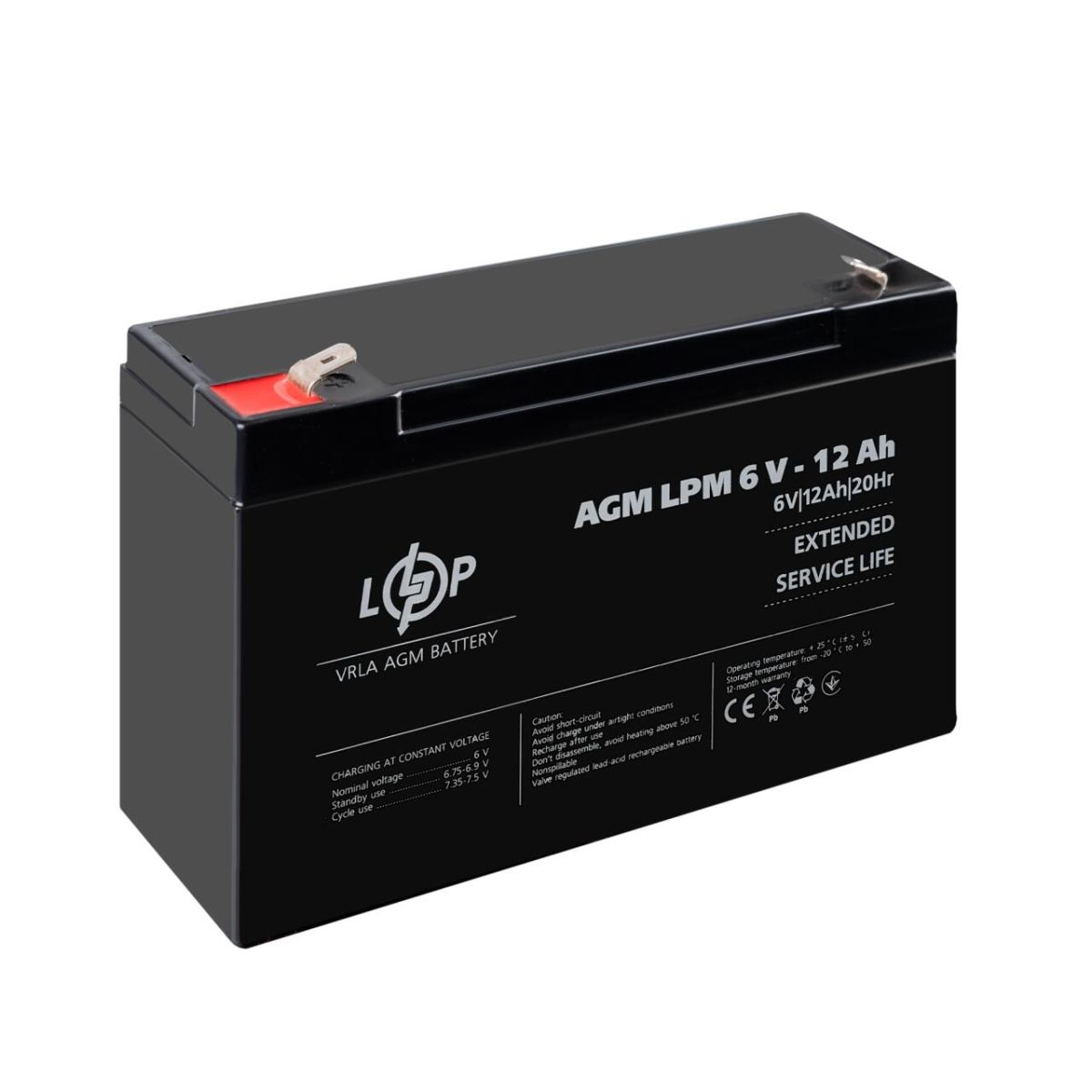 Акумулятор AGM LPM 6V - 12 Ah