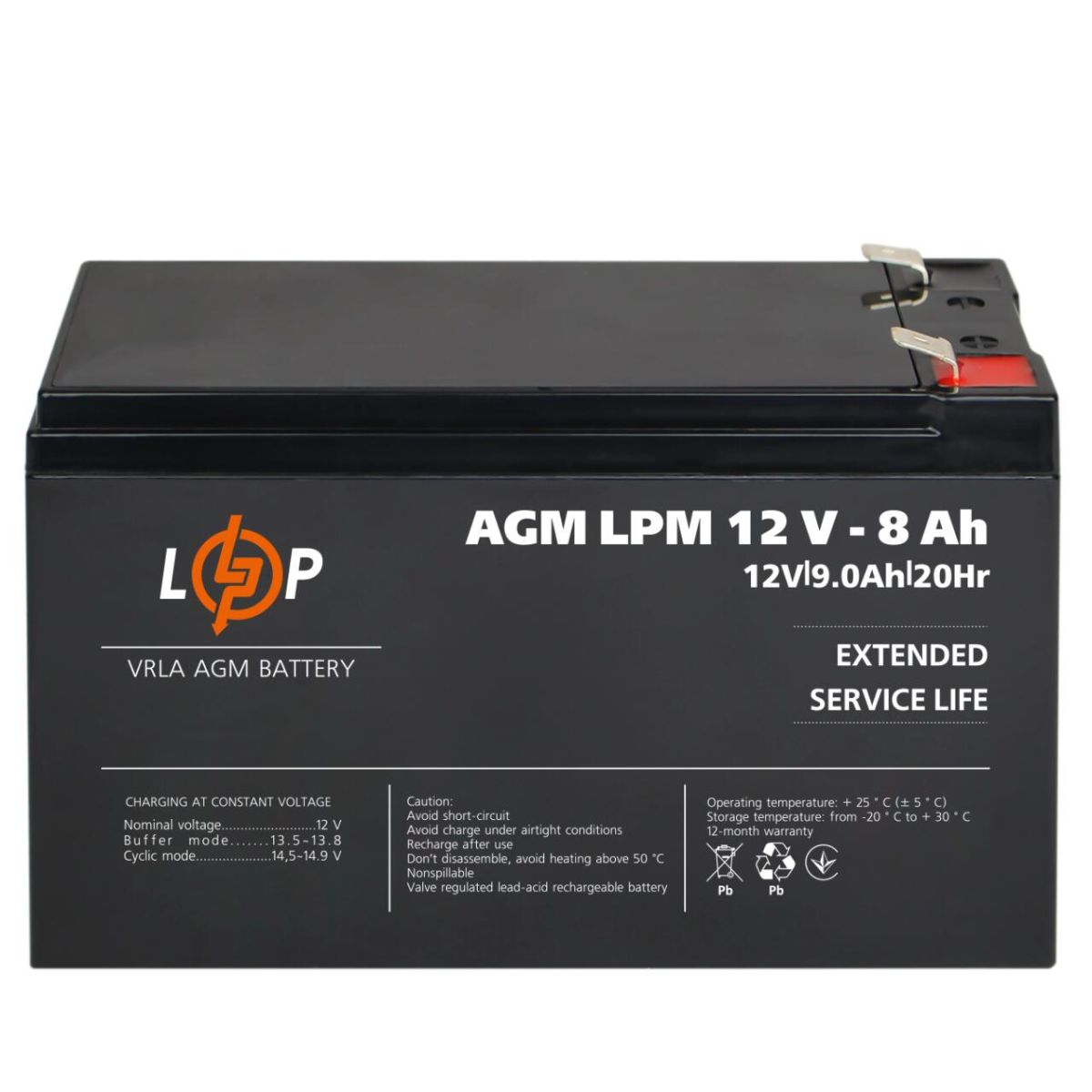 Акумулятор AGM LPM 12V - 8 Ah