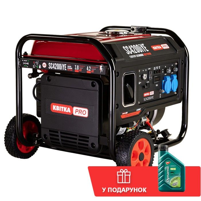 Інверторний бензиновий генератор КВІТКА PRO SC4200iYE (4.2 кВт) (110-7040)