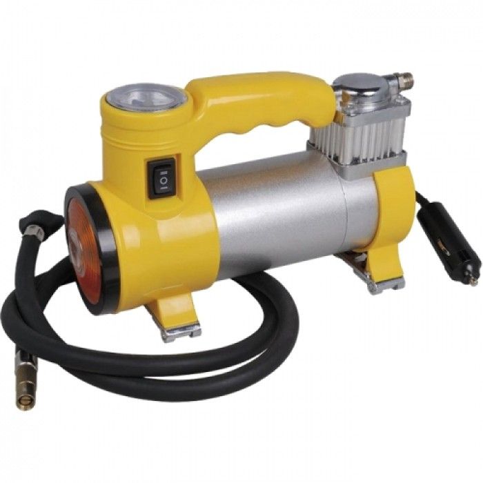 Мінікомпресор автомобільний з ліхтариком Miol (12В, 10 бар, 35 л/хв) (81-117)